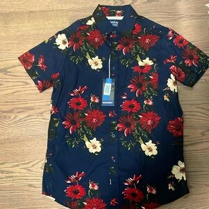 Monument button-down, women’s flowered dress shirt, size S